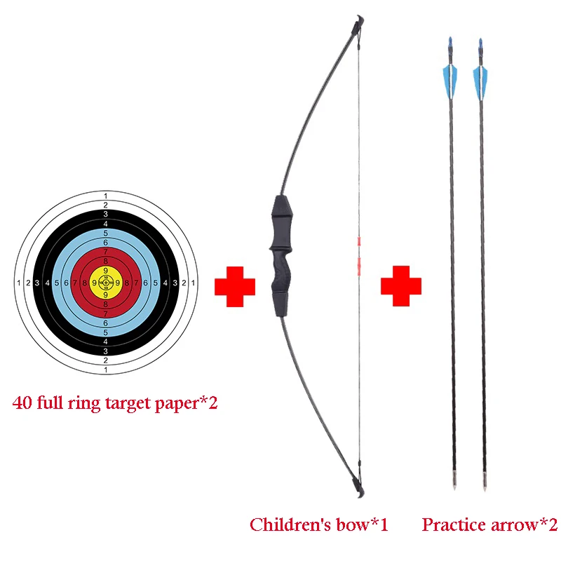 

Набор детских луков и стрел со стрелками, цвет красный/черный/желтый, трехцветный Молодежный прямой лук и набор стрел