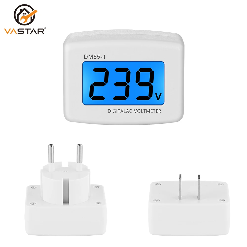 Цифровой измеритель напряжения с панелью переменного тока и ЖК-дисплеем синей