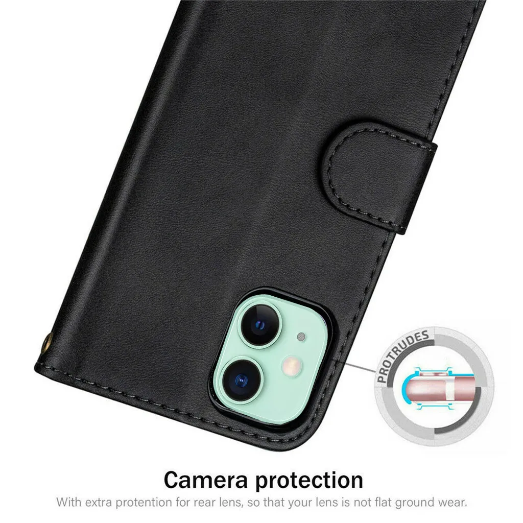 Чехол для телефона на молнии кожаный бумажник с отделениями карт флип-Чехол Iphone