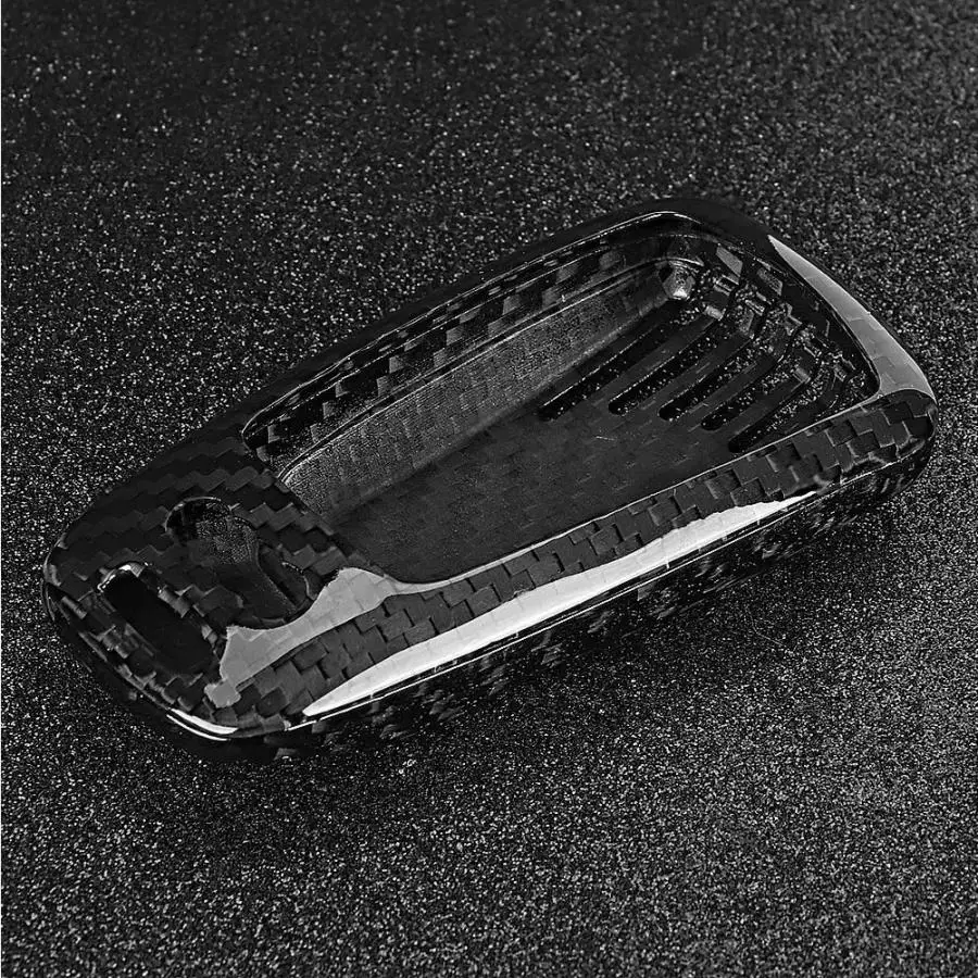 Хит продаж новый брендовый чехол для ключей из углеродного волокна защитная