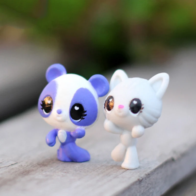 Синий котенок кошка Китти мультфильм 3 см Статуэтка мини статуэтки ручной работы