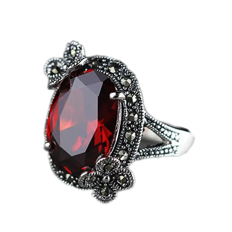 Женское кольцо Seiko из серебра 925 пробы с гранатом|garnet ring|s925 silverring ring |