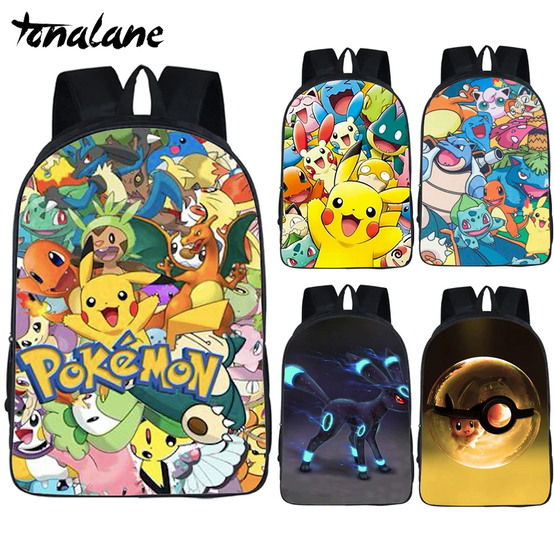 Крутой Покемон ребенок Пикачу рюкзак детские школьные сумки рюкзак Pokemon для подростков девочек мальчиков повседневные дорожные сумки