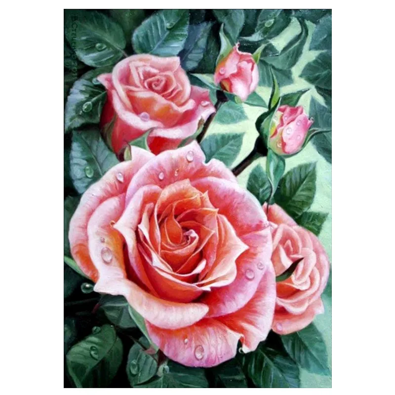 Алмазная вышивка розы 5D алмазная живопись своими руками Цветочная полная