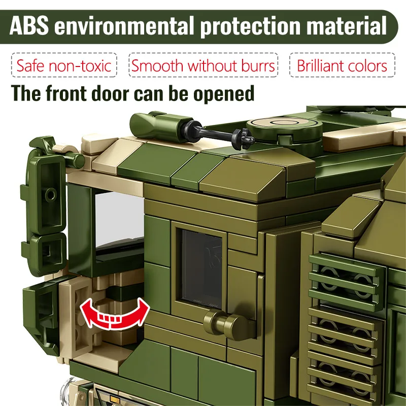 

City Military Ballistic Missile Trucks Model Bricks WW2 Army Battle Car Vehicle Figures Building Blocks Toys For Children Boys