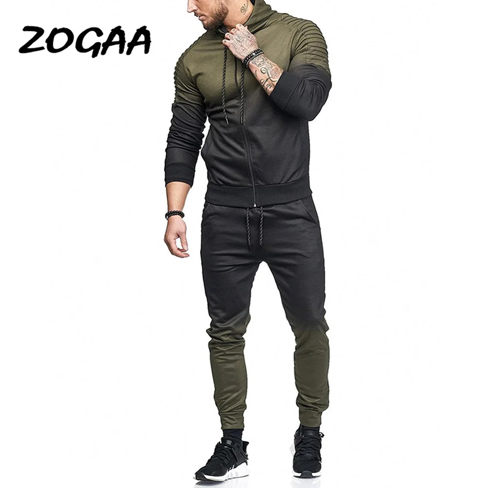 

ZOGAA New Casual Mens Tracksuit for Men 2 Piece Set Tops and Pants Fitness Sweat Suits Men Fashion Clothing Outfits Men Joggers