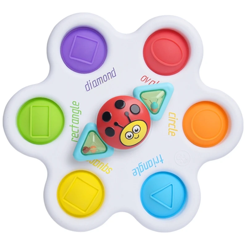 

Fidget Toys Children's Finger Training Rotating Rattle Baby Shower/Swiming Brain Toys Bright Color Cartoon Push