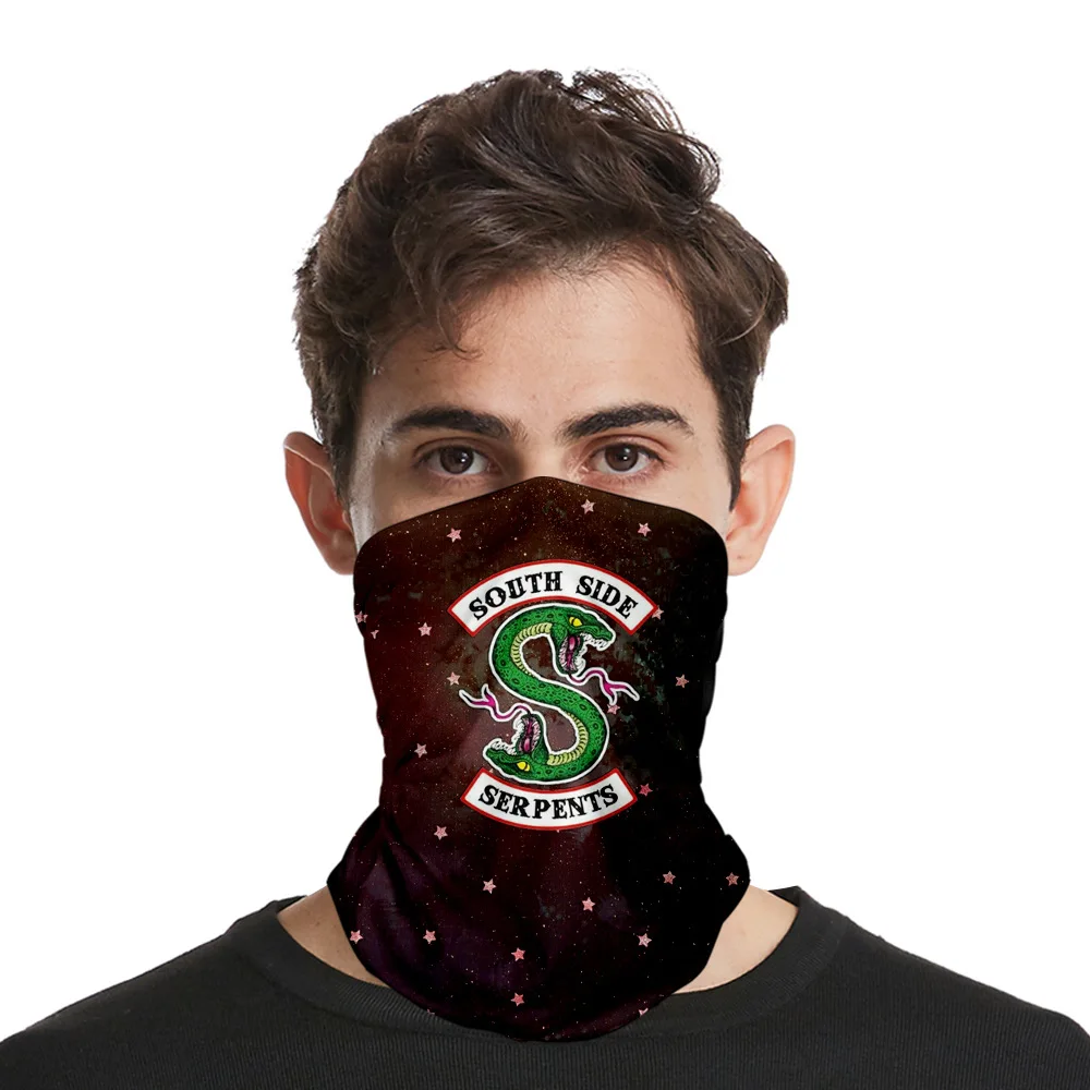 

New River Valley town riverdale3d digital printing multi functional men and women Cosplay accessories magic mask scarf