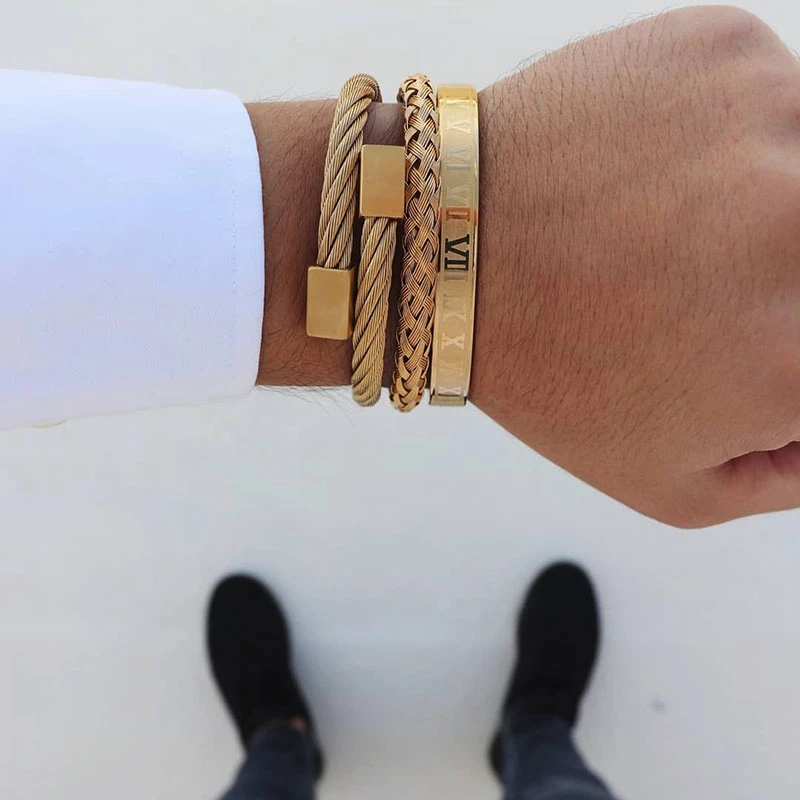 2020 панк 3 шт./компл. геометрические римские Стандартные мужские Роскошные