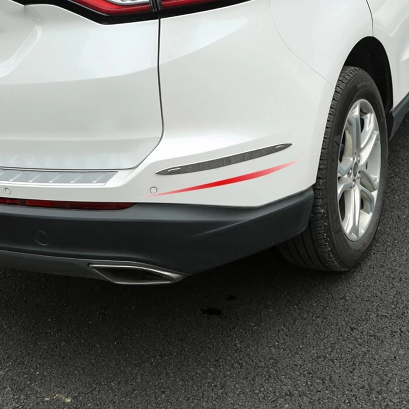 

For Ford Edge 2015 2016 2017 Stainless Steel Car rear guard Corner strip Cover Trim Car styling accessories 2pcs