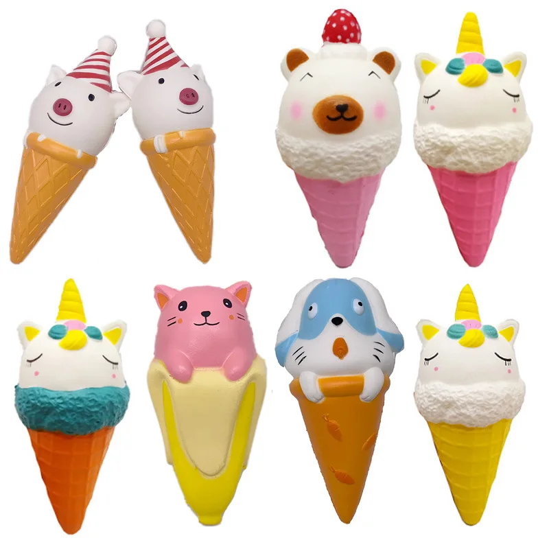 

Child Soft Unicorn Squishy Dog Cat Ice Cream Slow Rising Squishies Antistress Hand Fidget Toys for Adults Christmas Gifts