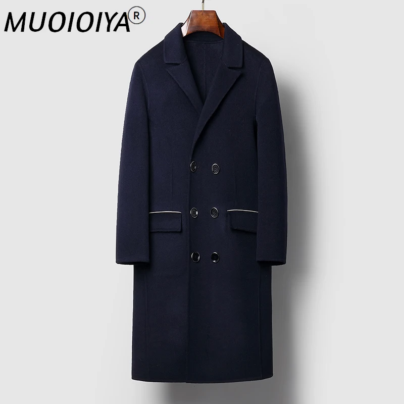 

Мужское двухстороннее длинное пальто MUOIOYIA из 100% шерсти, осенние корейские мужские пальто и куртки, пальто для мужчин C04YM017 KJ3495