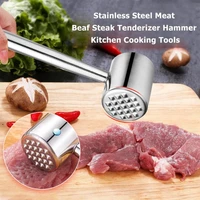304 stainless steel metal meat beaf steak tenderizer mallet hammer home kitchen tender cooking tools accessories metal handle