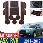 Противоскользящий резиновый коврик для дверной канавки Mitsubishi ASX RVR Outlander Sport 2011  2019, аксессуары, коврик для телефона 2012