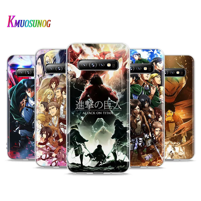 

Hot Anime Attack on Titan For Samsung Galaxy S21 S20 FE Ultra S10 Lite 5G S10E S9 S8 Plus S7 S6 Edge Soft Phone Case