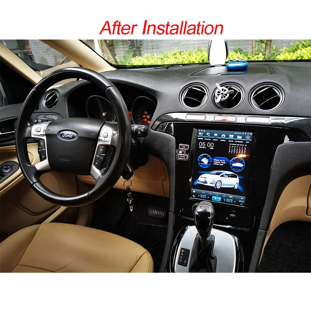 Tesla Android 9 1 DIN автомобильный GPS навигатор радио для Ford Smax/S Max/Galaxy 2007 2015