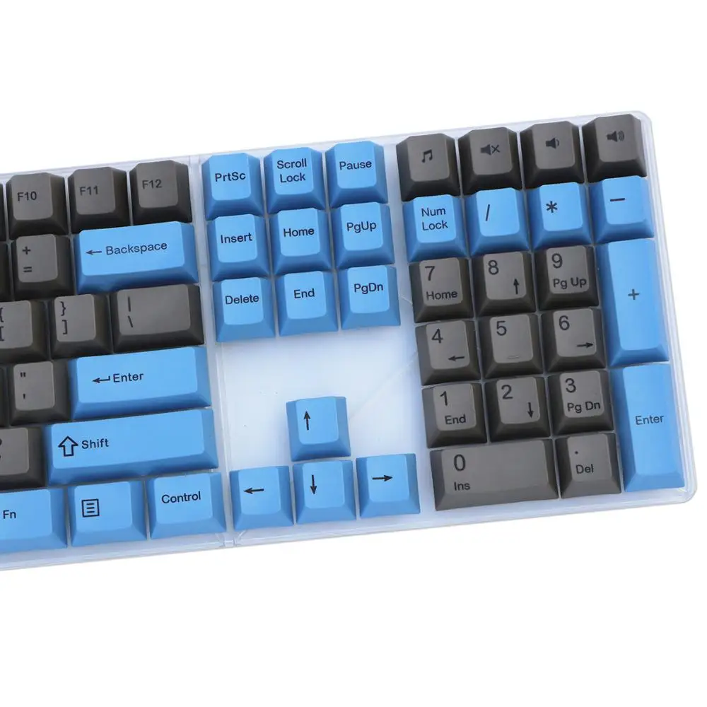 Синий и серый микс keycap 108/133 клавиши PBT Вишневый профиль сублимированный MX