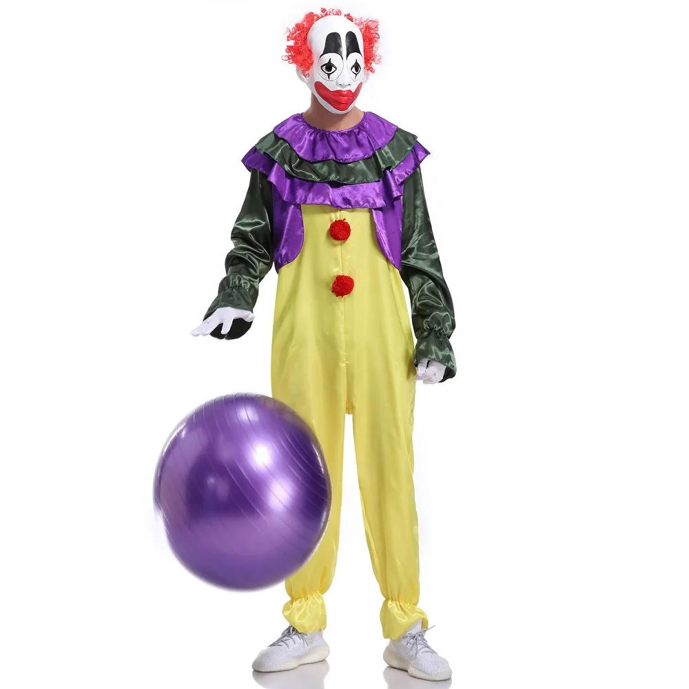 

halloween carnival new style circus clown jumpsuit adult clothing for men and women cosplay clothes party fashion fanny costume