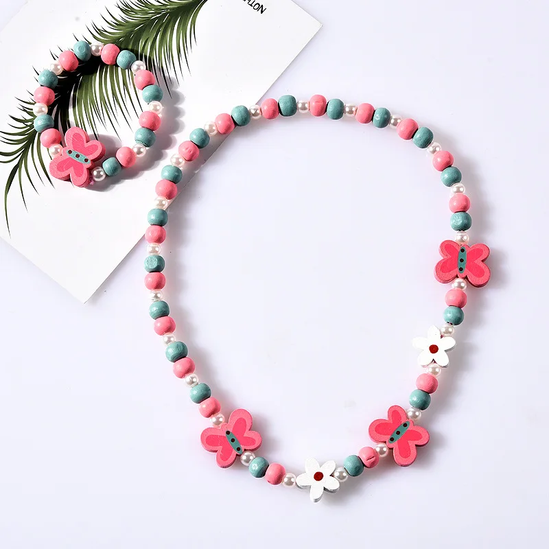 

25 styles Cute Animal Flower Cartoon Flower Children's sweater necklace bracelet for children gift