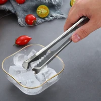 2 sizes stainless steel ice clip long handle meat barbecue grill tongs multi function cooking utensils kitchen accessories