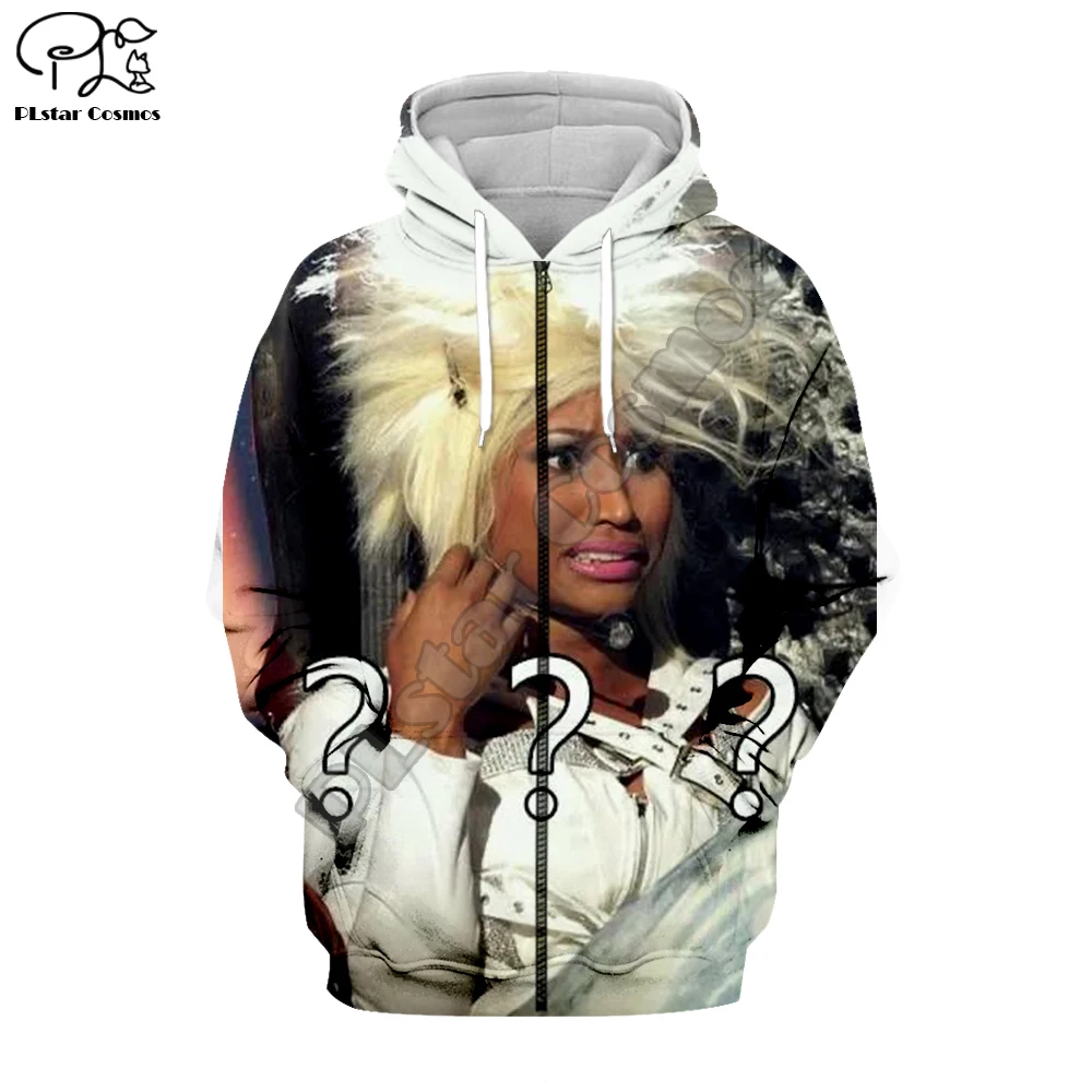

PLstarCosmos 3DPrint NewFashion Rapper Star Nicki Minaj Popular Harajuku Streetwear Unisex Funny Casual Hoodie/Sweatshirt/Zip 25