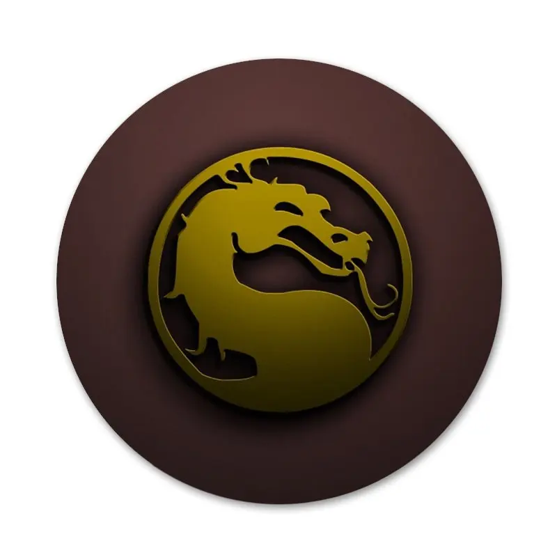 58 мм Mortal Kombat1 значок на булавке декоративные Броши Металлические Значки для