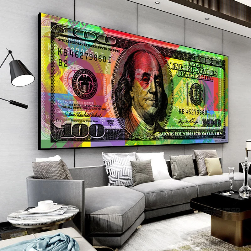 

Dollar Banknote Currency Modern Art Canvas Painting Poster Printmaking HD Pictures Printed Used for Room Home Decor Wall Art