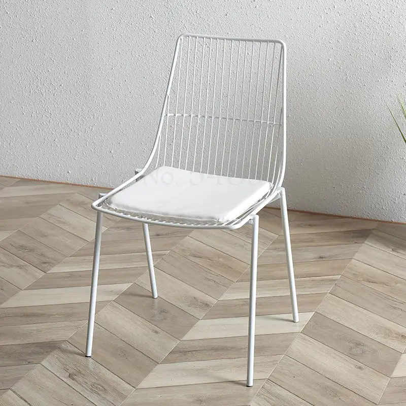  New Nordic Tea Shop Iron Wire Dining Chair Creative Leisure Cafe Table Back Designer |