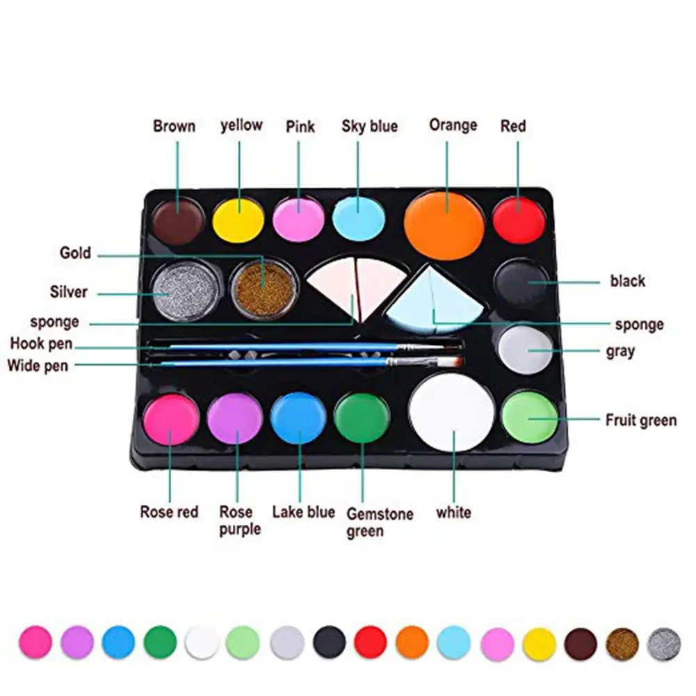 Детский набор для макияжа подходит взрослых нетоксичный краски тела