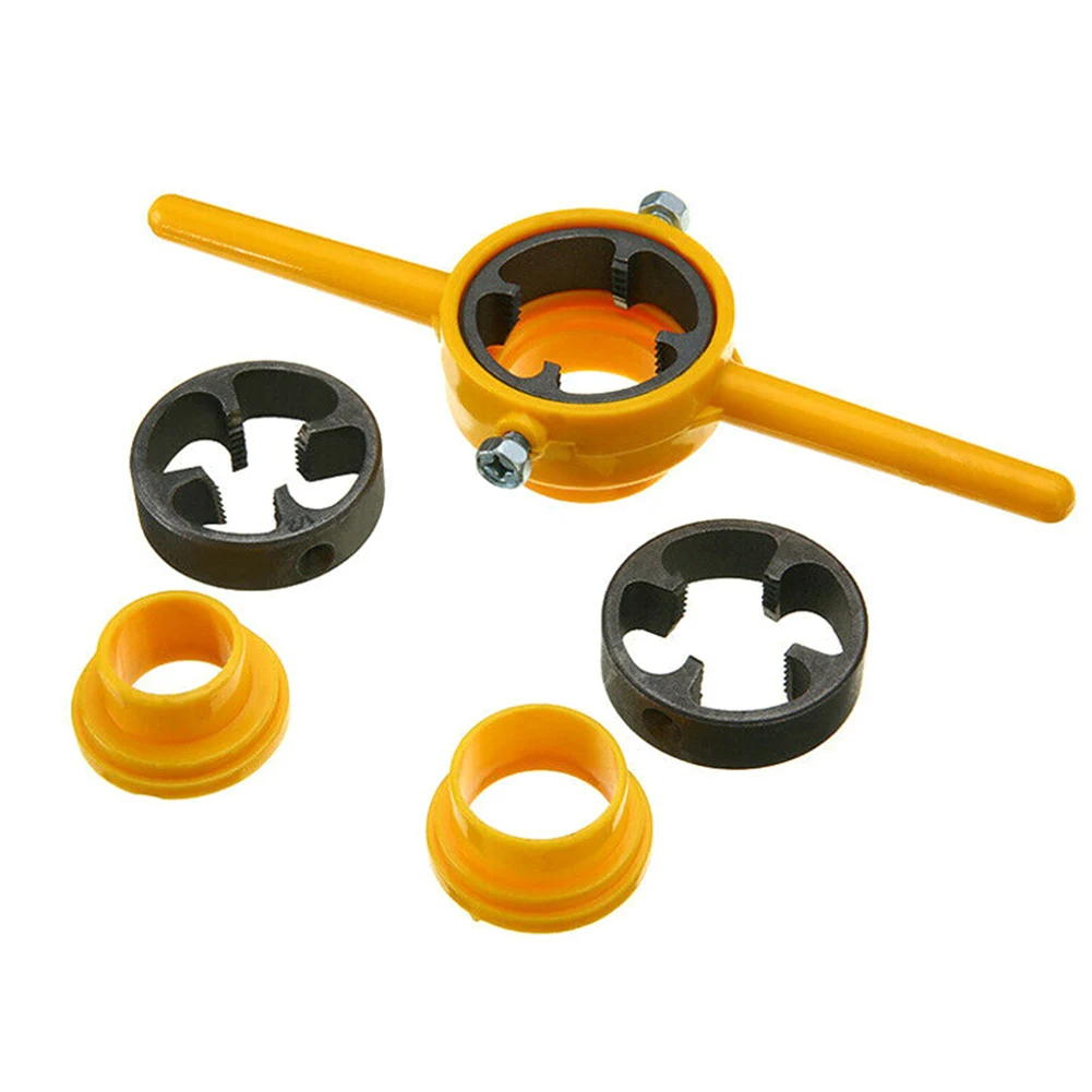 

New PVC Thread Maker Yellow Pipe Threader Tool Set 1/2" 3/4" 1" NPT Tube Thread Maker-40