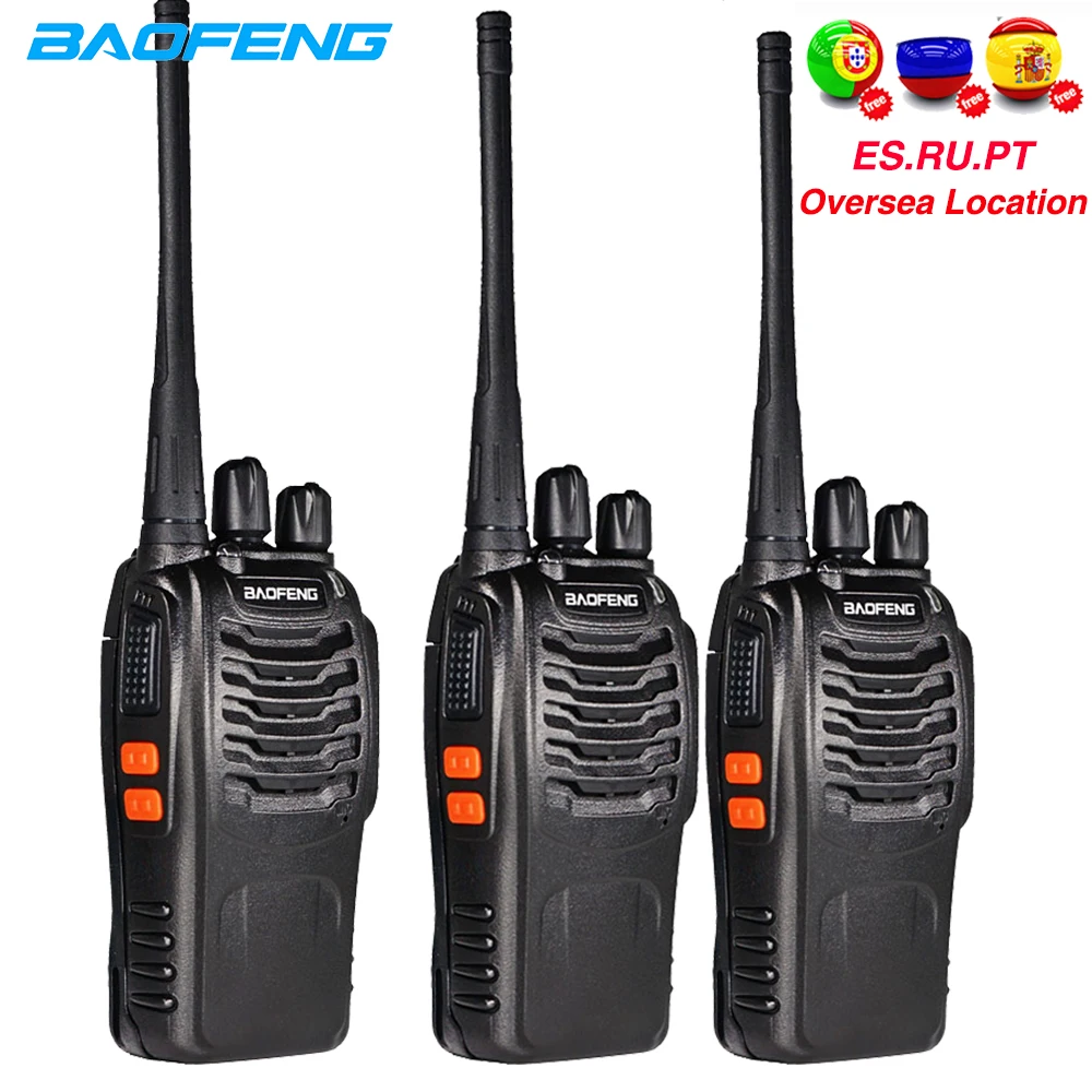 3 шт. Baofeng 888S рация 6 км CB Ham Радио bf 888s 5 Вт двухстороннее радио автомобильный FM
