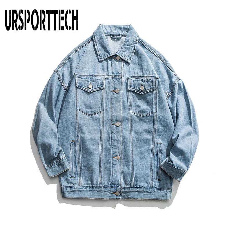 Мужская джинсовая куртка URSPORTTECH большого размера на осень 2019| |