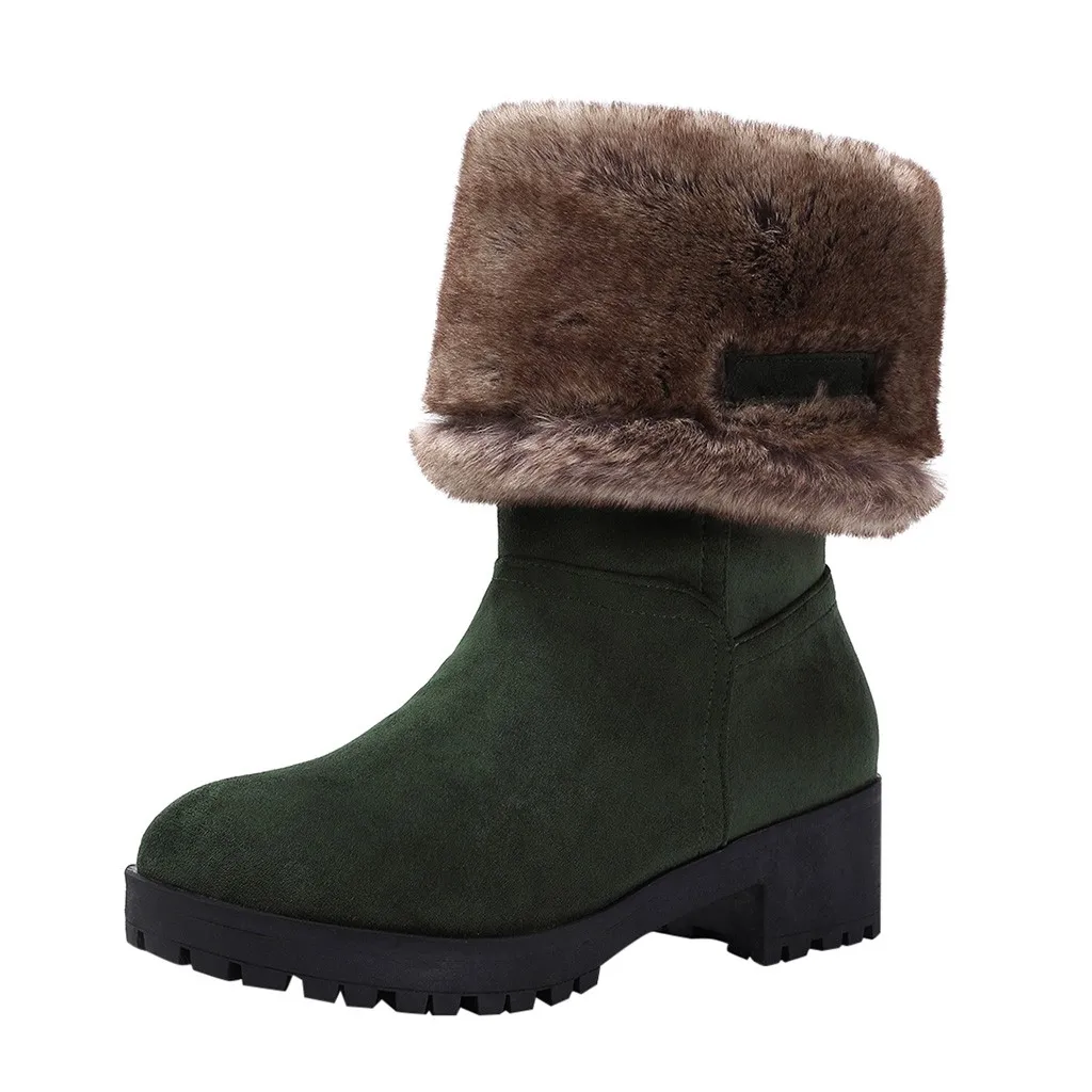 Женские зимние ботинки на квадратном каблуке ботильоны нескользящие