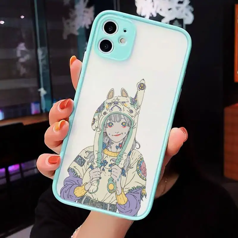 

ghost punk of Malaysian illustrator Zeen Chin Phone Cases Matte Transparent for iPhone 7 8 11 12 s mini pro X XS XR MAX Plus