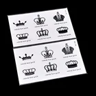 6 различных моделей Черная Корона брендовая модная Водонепроницаемая временная татуировка наклейка тату Женская вспышка поддельная Хна