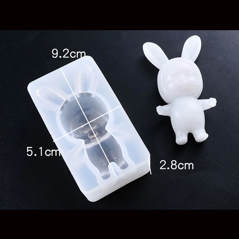 big sleeping rabbit Popular1PC милые животные собака медведь Силиконовая форма в виде кролика форма для торта DIY шоколадная посуда для выпечки украшения торта пластырь - Цвет: big sleeping rabbit