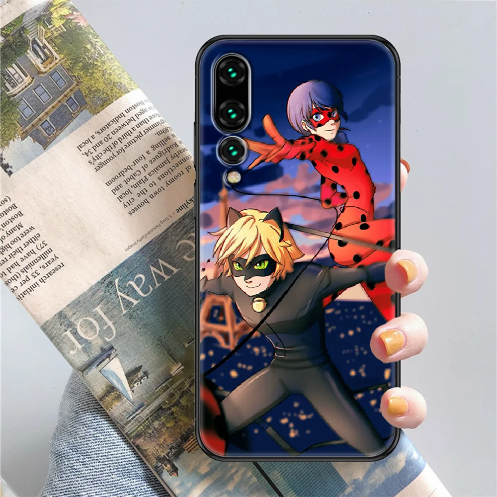 

Cartoon red ladys-Bugs Girl Phone case For Huawei P Mate P10 P20 P30 P40 10 20 Smart Z Pro Lite 2019 black art coque luxury