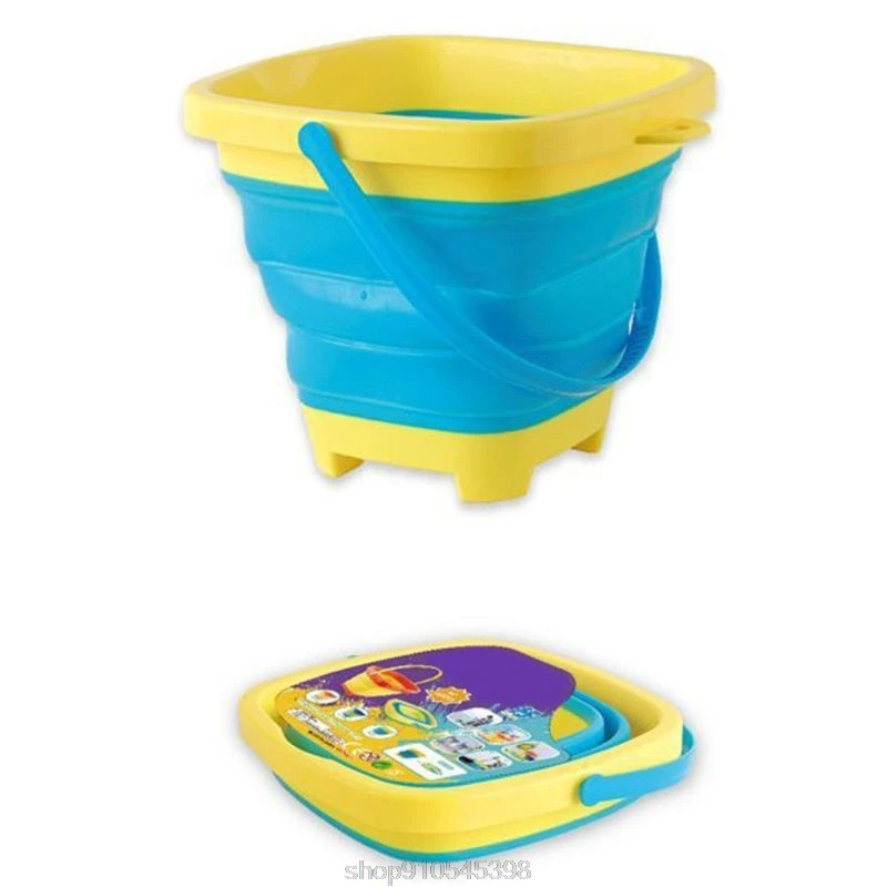 

Portable Children Beach Bucket Sand Toy Foldable Collapsible Pail Multi Purpose Summer Playing Storage N14 20 Dropshipping