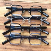 NEW square John Lennon style Vintage Men Optical Eyeglasses Frames Handmade Clear Lenses Glasses Retro Oculos De Sol JF209