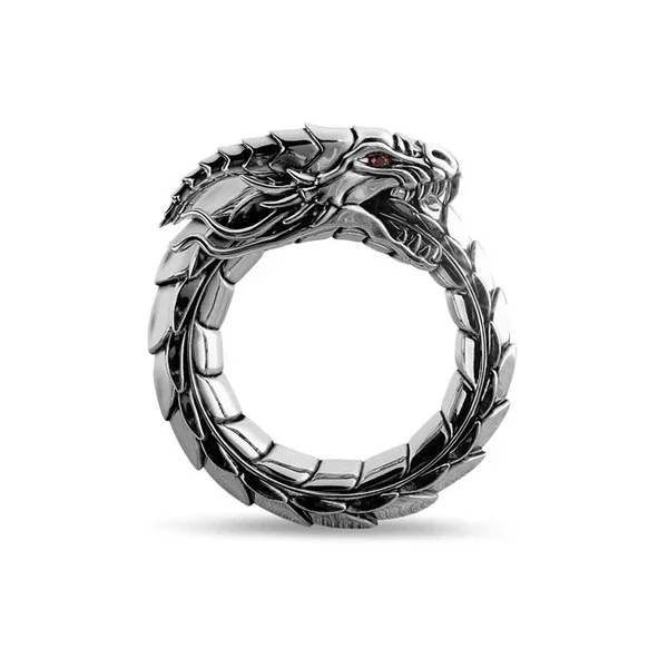 Фото Новое поступление мужское кольцо норвежская мифология модное в форме дракона