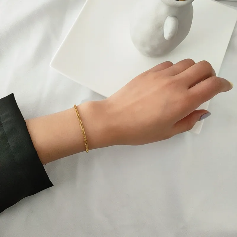 

TOSAKO Stainless Steel Necklace Gypsophila Sweater Chain Shining Women's Jewelry Titanium Bracelet