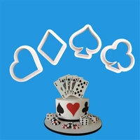 poker cookie mold stainless steel playing cards cake fondant mold spade heart club diamond biscuit cutter