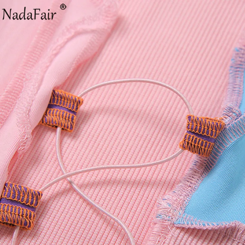 Женский укороченный топ Nadafair вечерние топы с завязками и краской для ночных