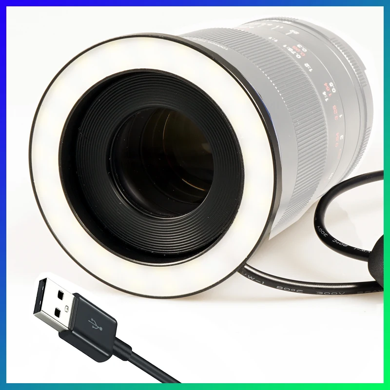 

LED Macro Ring Light for Canon Nikon DSLR Camera Lens Includes Adapter Ring work with Power Bank Macro Photography Tools