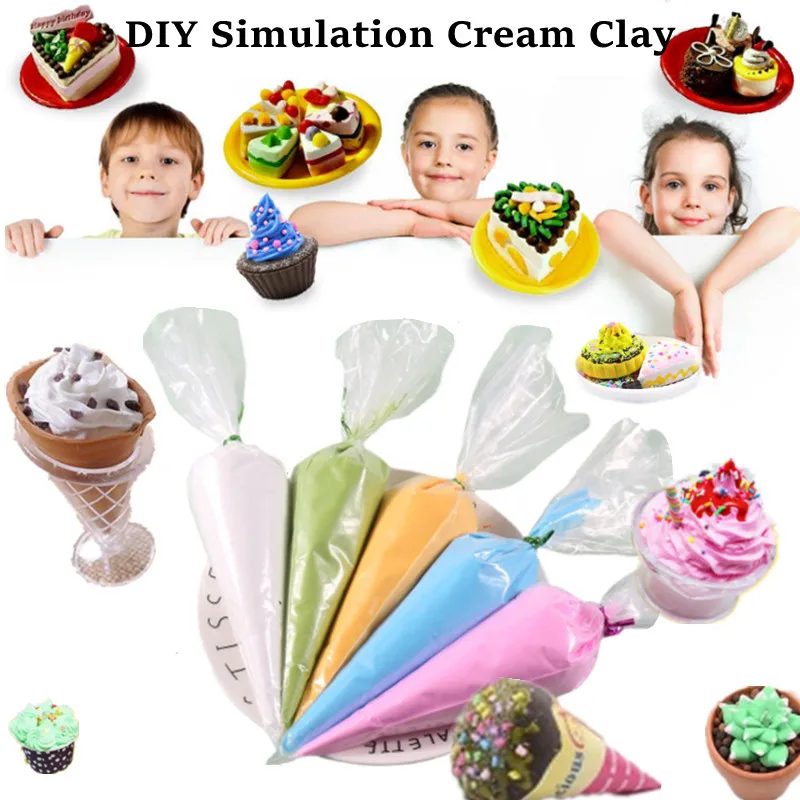 

7 Colors DIY Plasticine Chocolate Cake Fimo Soft Clay Kids Toys & Games Polymer Modelling Cheap Clay Dough Mold Set