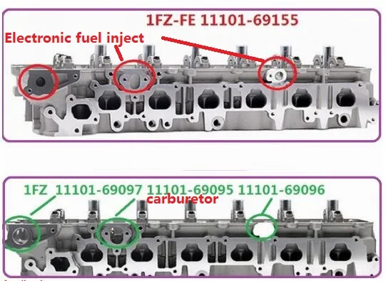 1FZ с карбюратор головки цилиндра 11101-69097 для Toyota Landcruiser FZJ80 4477 4.5L DOHC 24v 1992-97 1110169097 11101