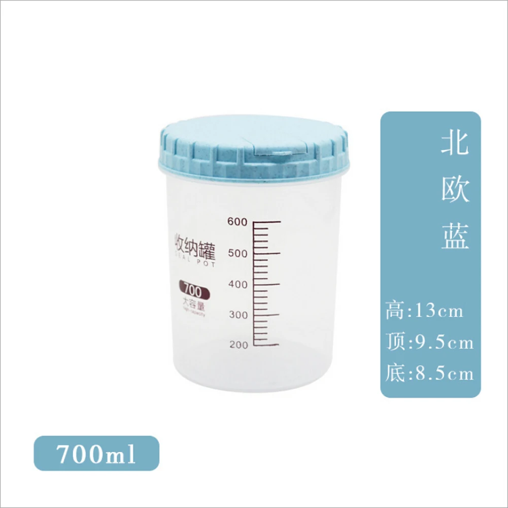 blue 800ml Кухня сушеная еда крупа мука макаронные изделия контейнер для таблеток контейнер для риса герметичная коробка - Цвет: blue 800ml