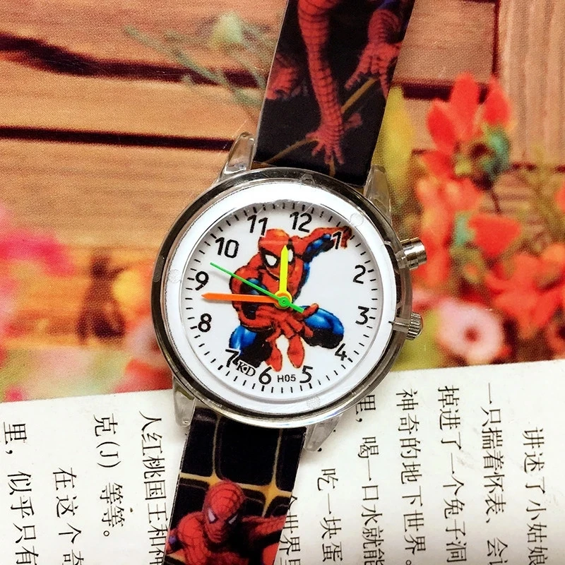 

New Luminous Silicone Wrist Watch Kids Children Boys Girls Cartoon Fashion Colorful Light Quartz Watch Clock