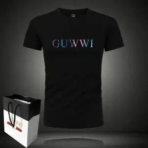 

2021 Summer New Men's Short-sleeved T-shirt Couples Modal Slim Round Neck Plus Size Half Sleeve