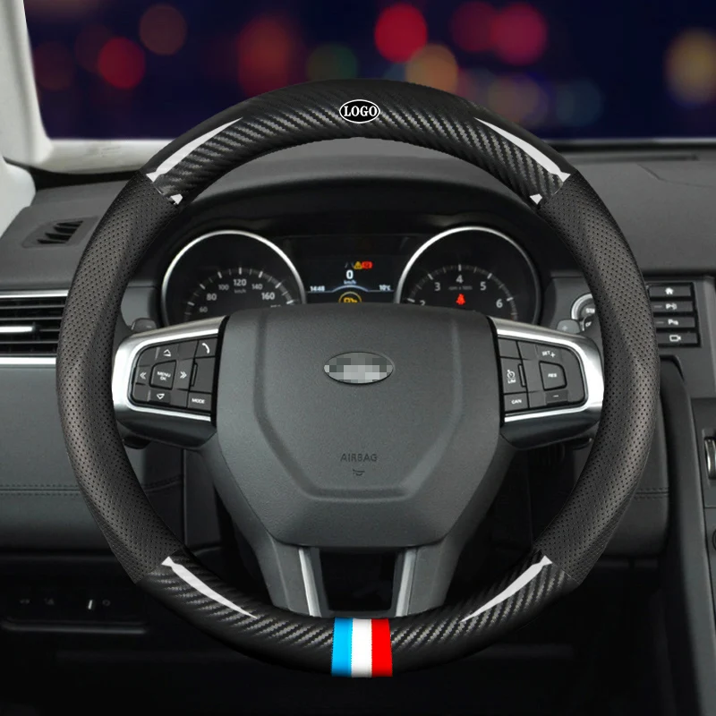 

Car Carbon Fiber Steering Wheel Cover 38cm for Land Rover All Models Range Rover Defende Auto Interior Accessories Car styling